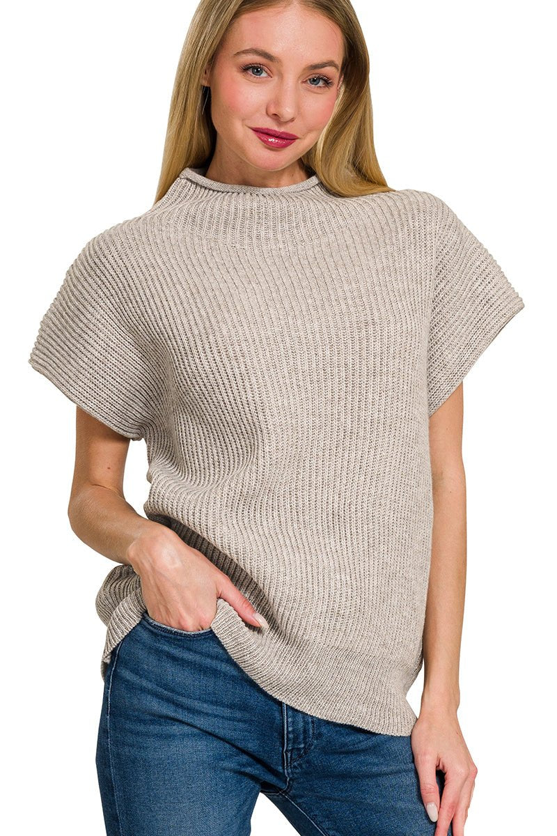 Mock Neck Sweater Top