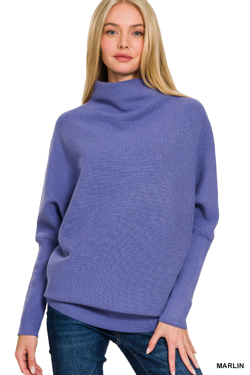 Turtle Neck Crossweave Sweater