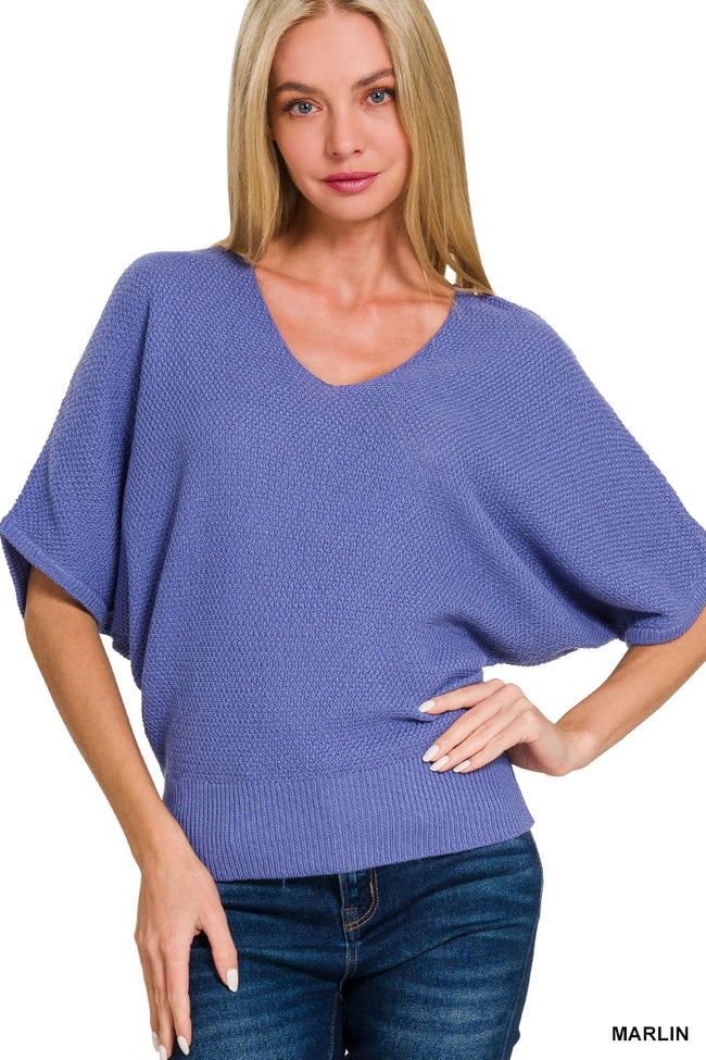 Royal Dolman Sleeve Knit Top