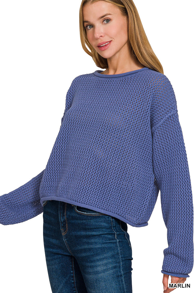 Royal Waffle Weave Pullover