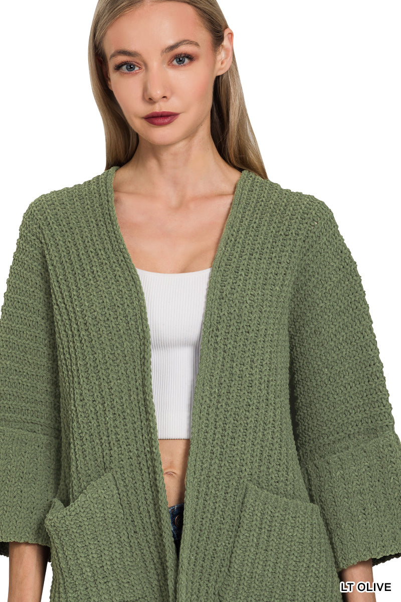 Chunky Knit Pocket Cardi