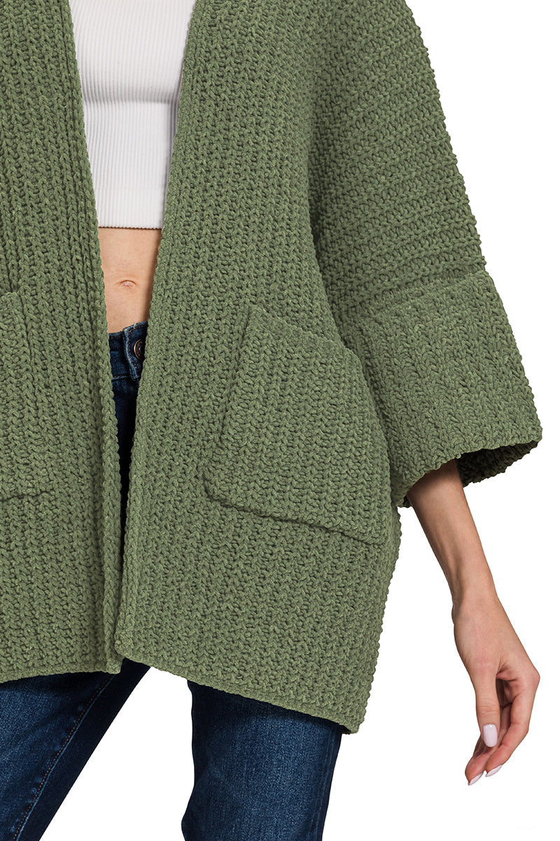 Chunky Knit Pocket Cardi