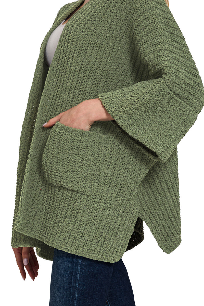 Chunky Knit Pocket Cardi