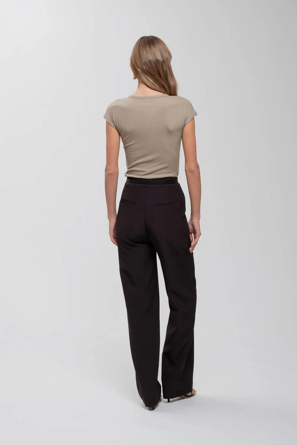 High Waist Straight Leg Trousers