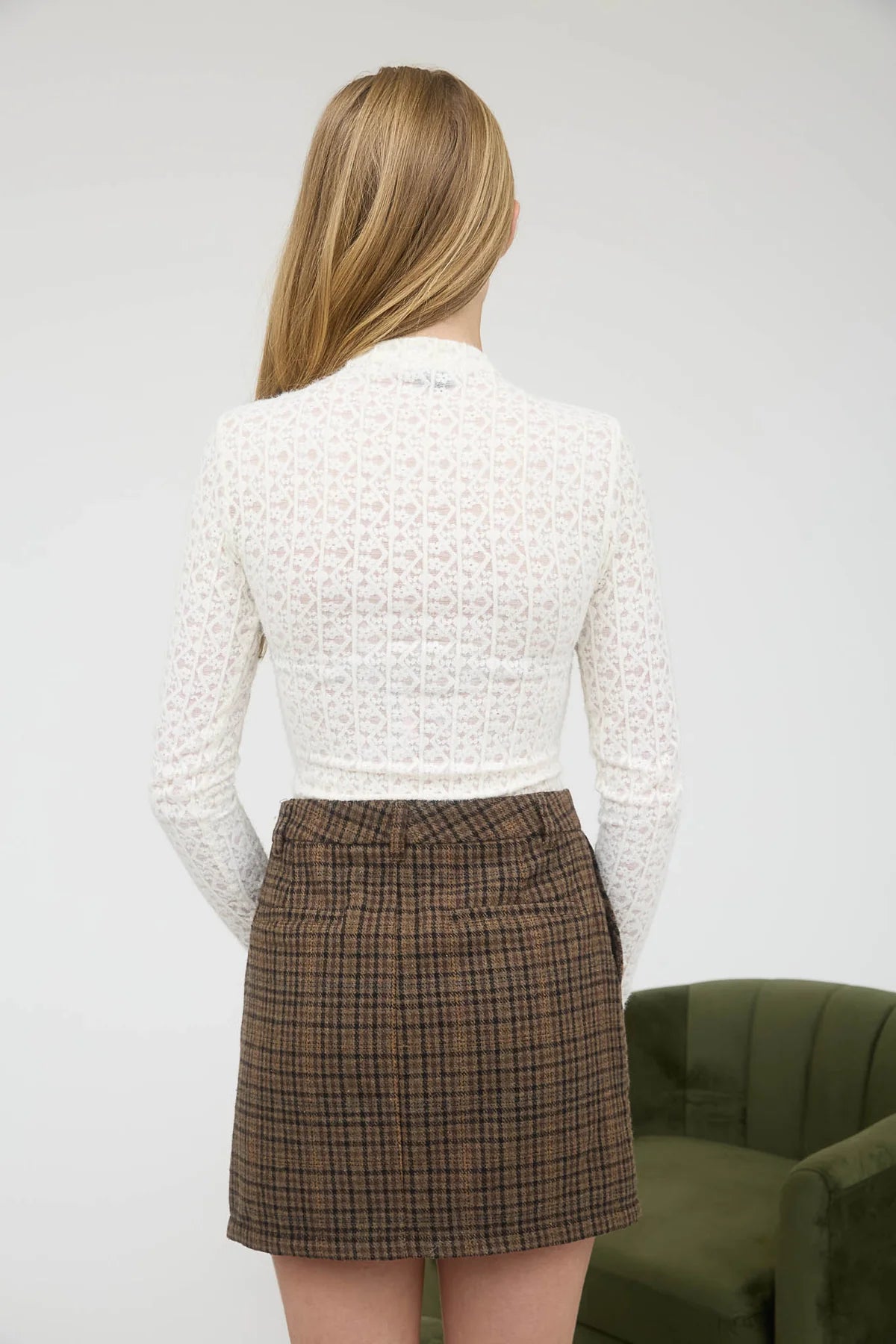 Lace Mock Neck Layering Top