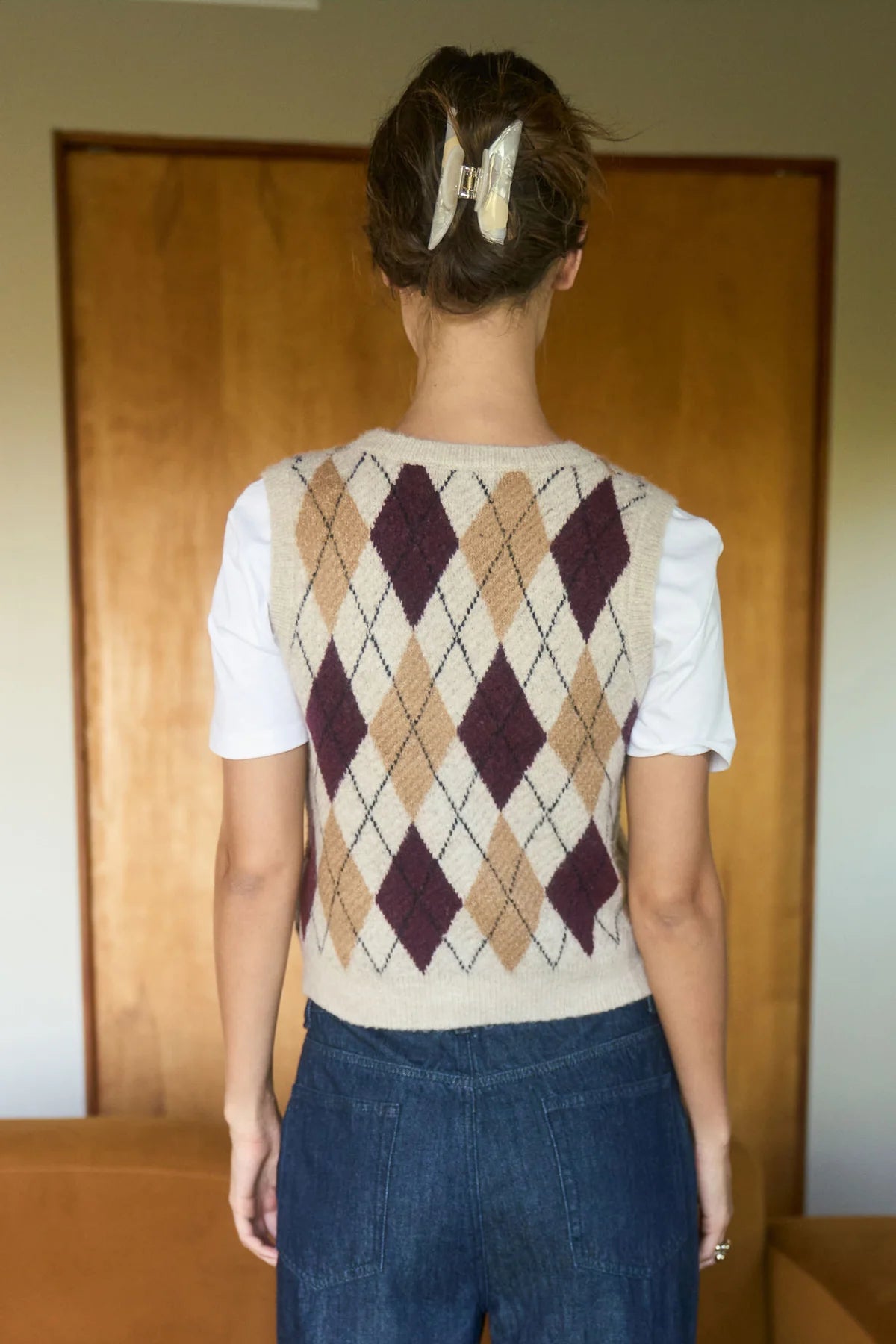 Argyle Button Sweater Vest