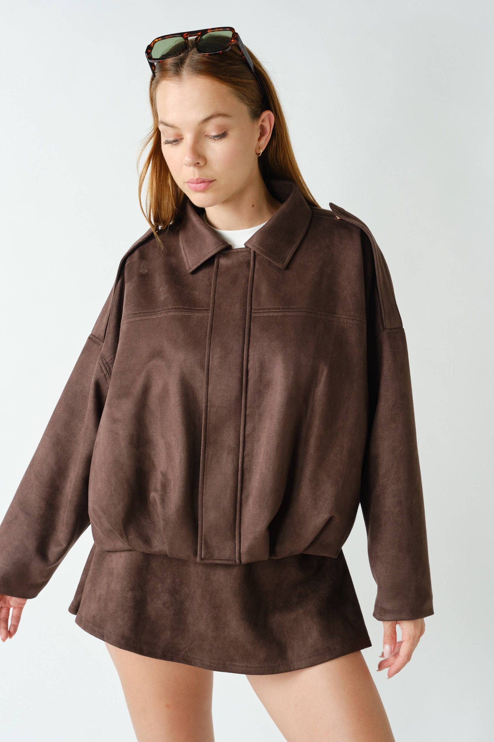 Suedette Parachute Jacket