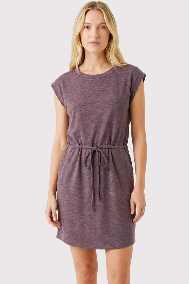 Plum Drawstring T-shirt Dress