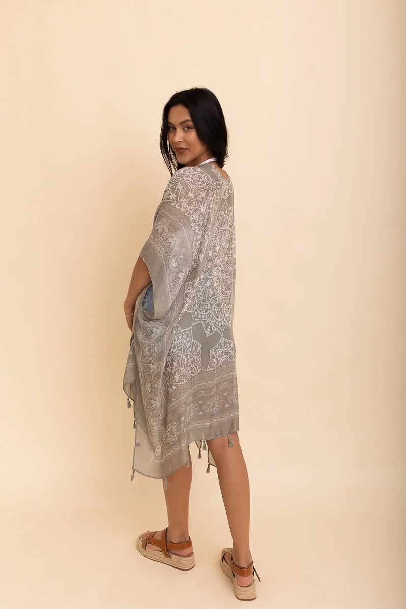 Bandana Print Kimono Cardi