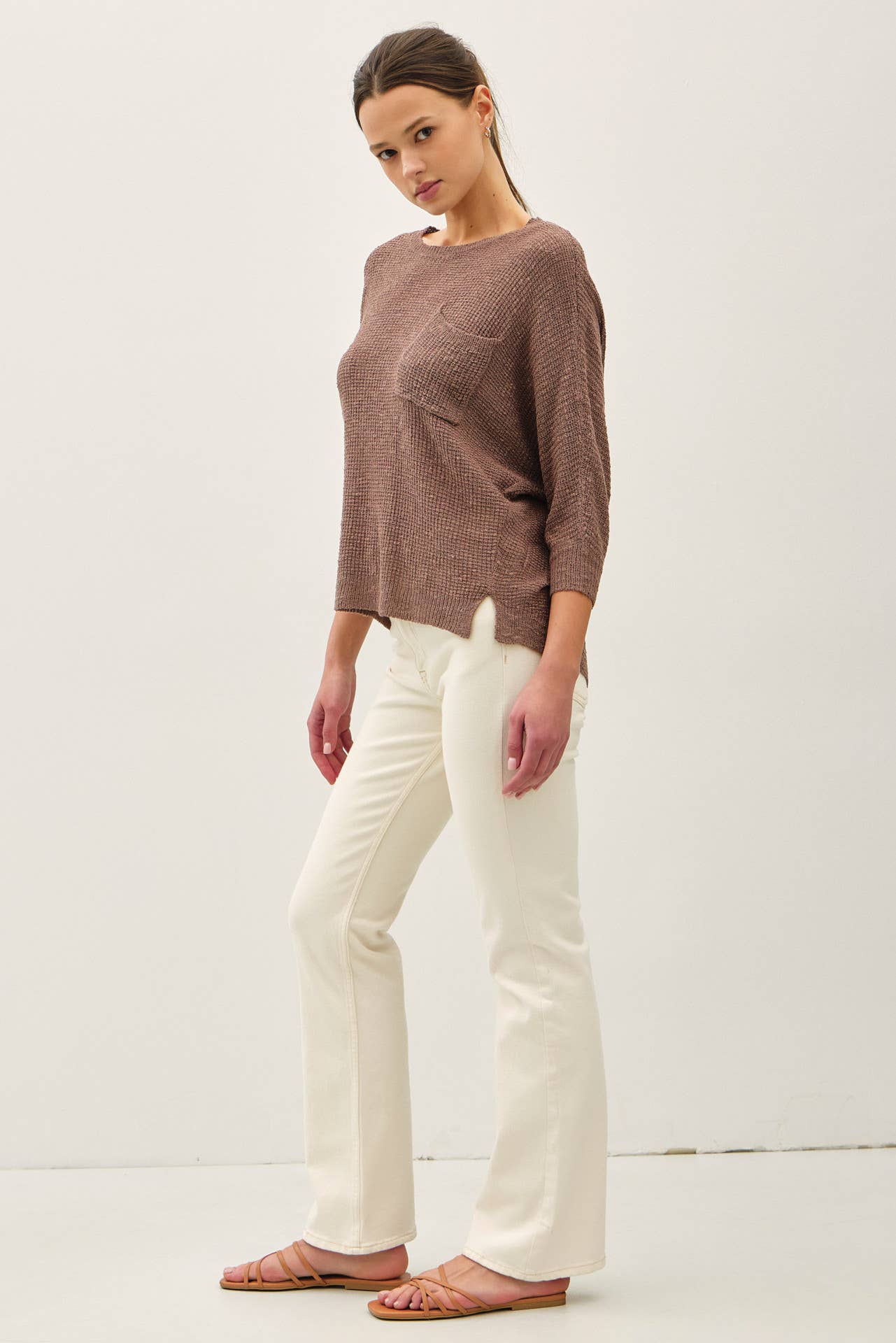 Dolman Sleeve Pocket Sweater