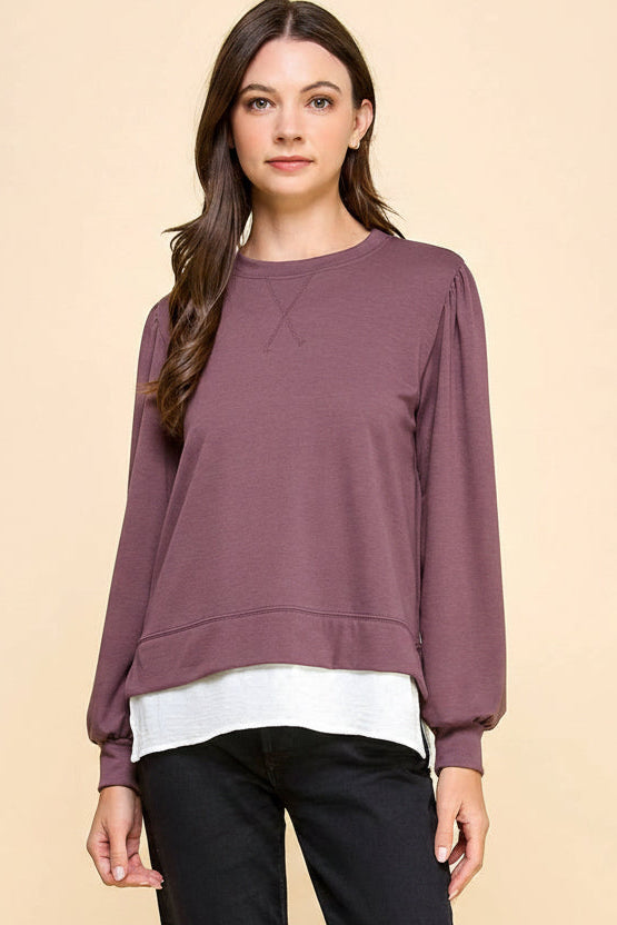 French Terry Soft Hem Sweatshirt