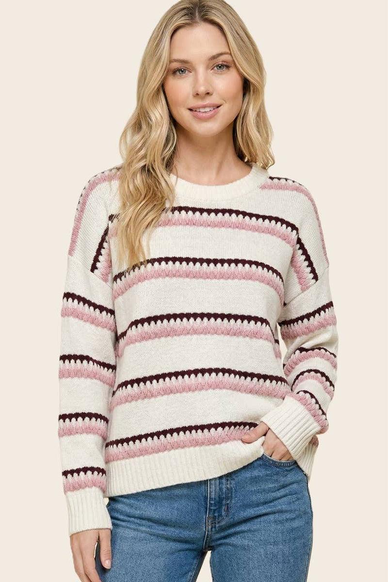 Honeycomb Multi Stripe Sweater