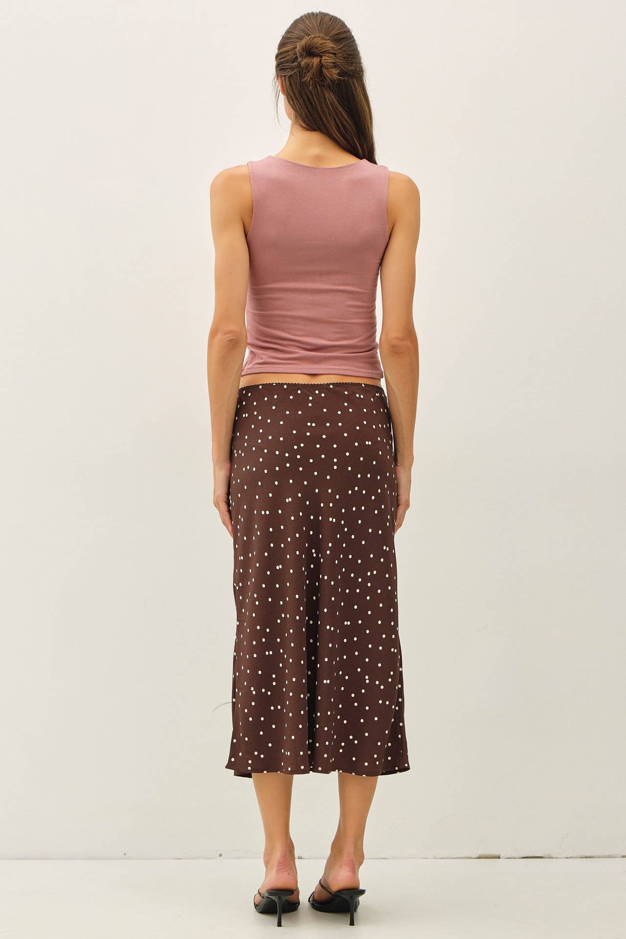 Polka Dot Midi Skirt