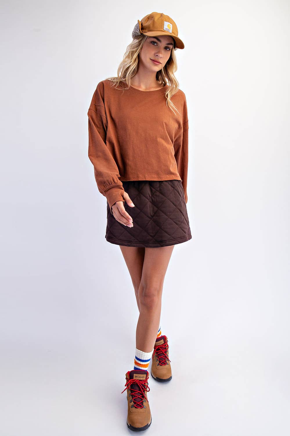 Cotton Slub Open Back Top