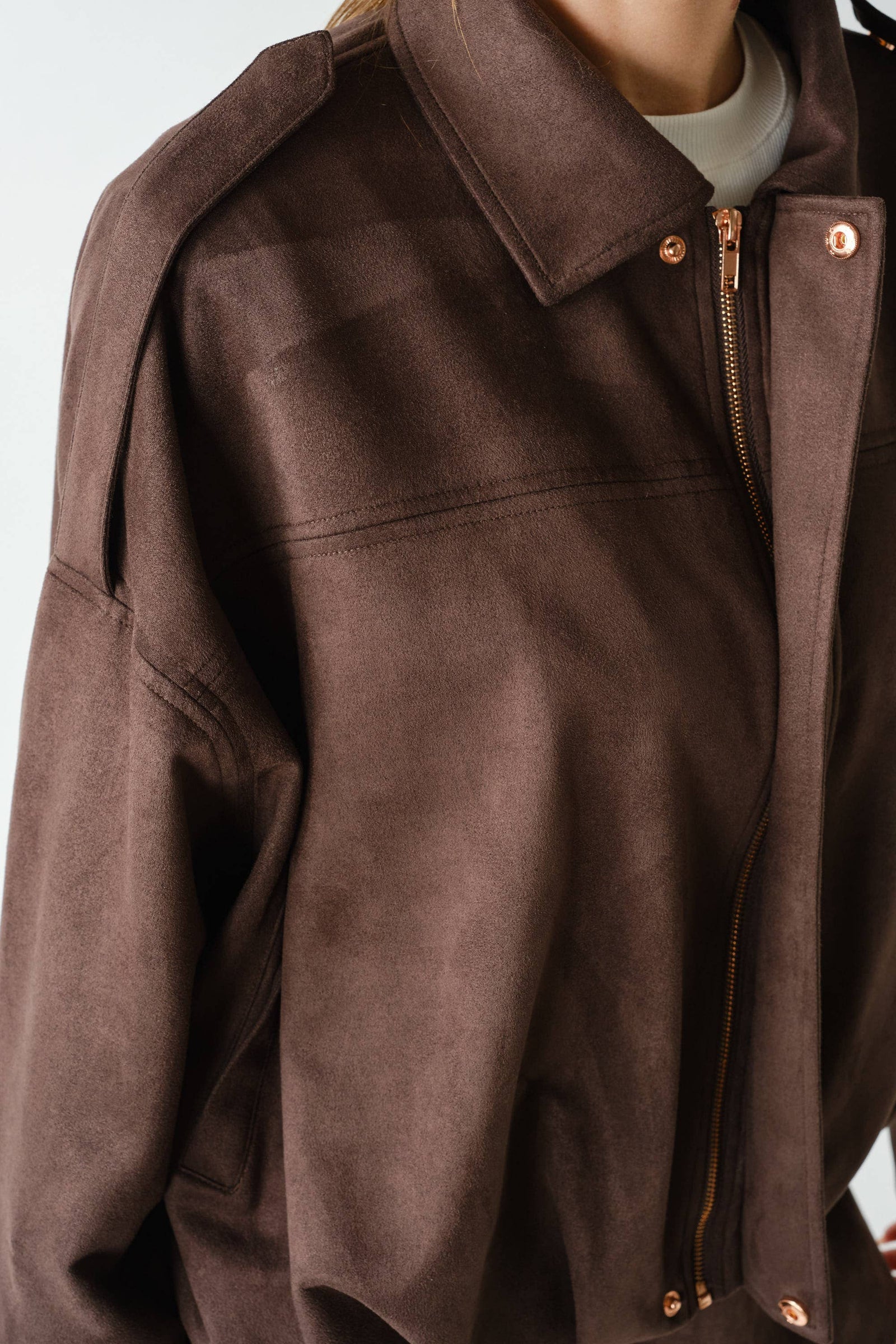 Suedette Parachute Jacket