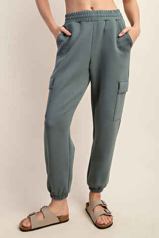 Rib Brushed Straight Athletic Pants