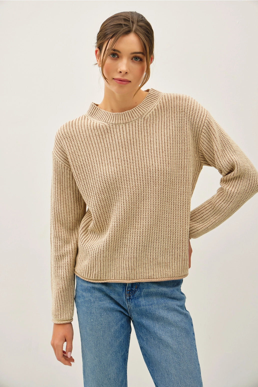 Chunky Stone Wash Pullover
