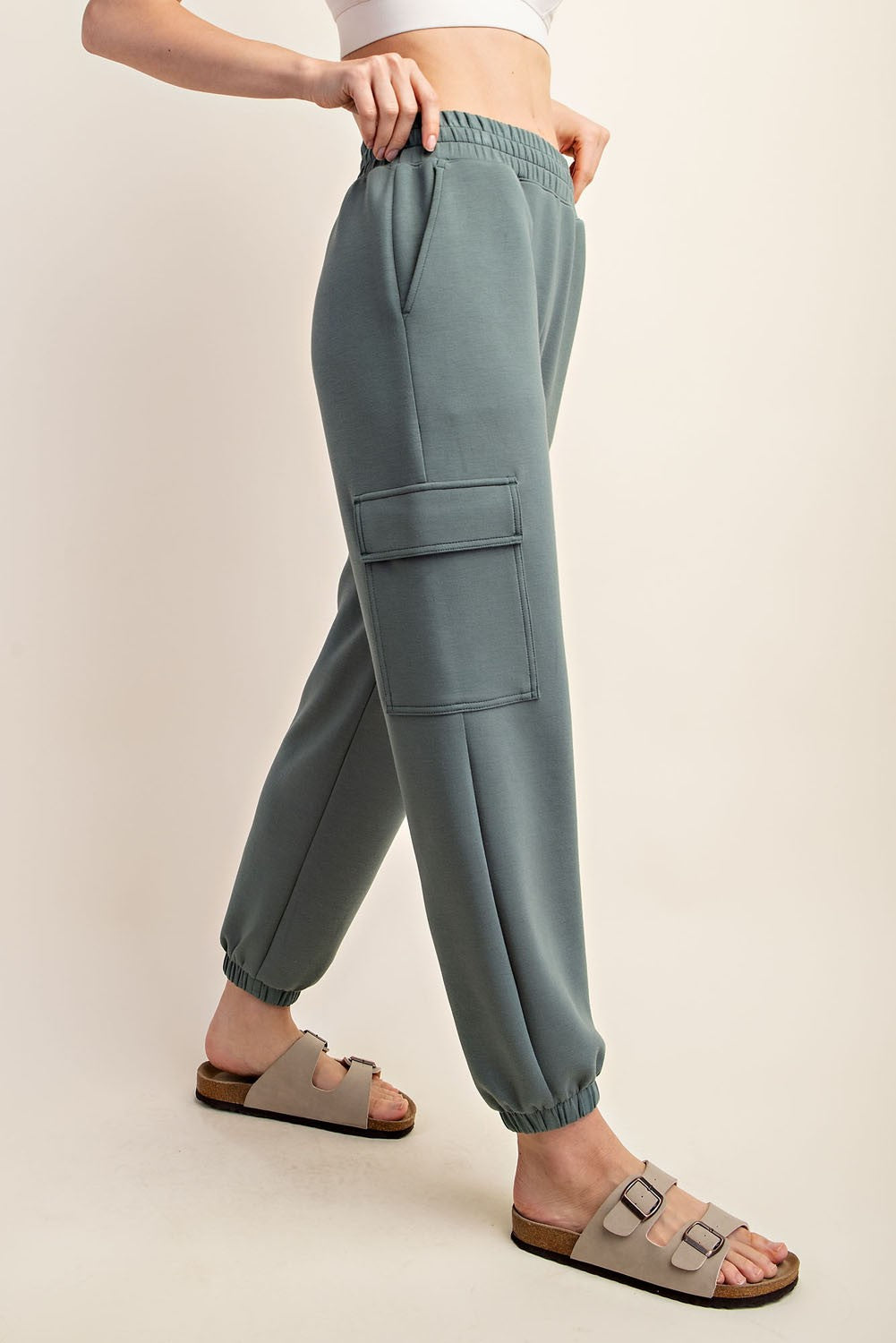 Sage Modal Cargo Pocket Joggers